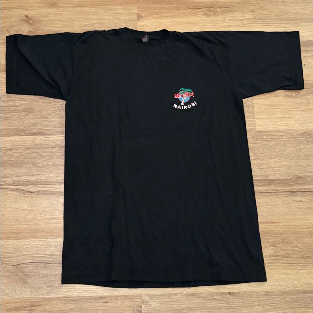 Vintage stitched Hardrock Cafe Black Short Sleeve Tee with Logo